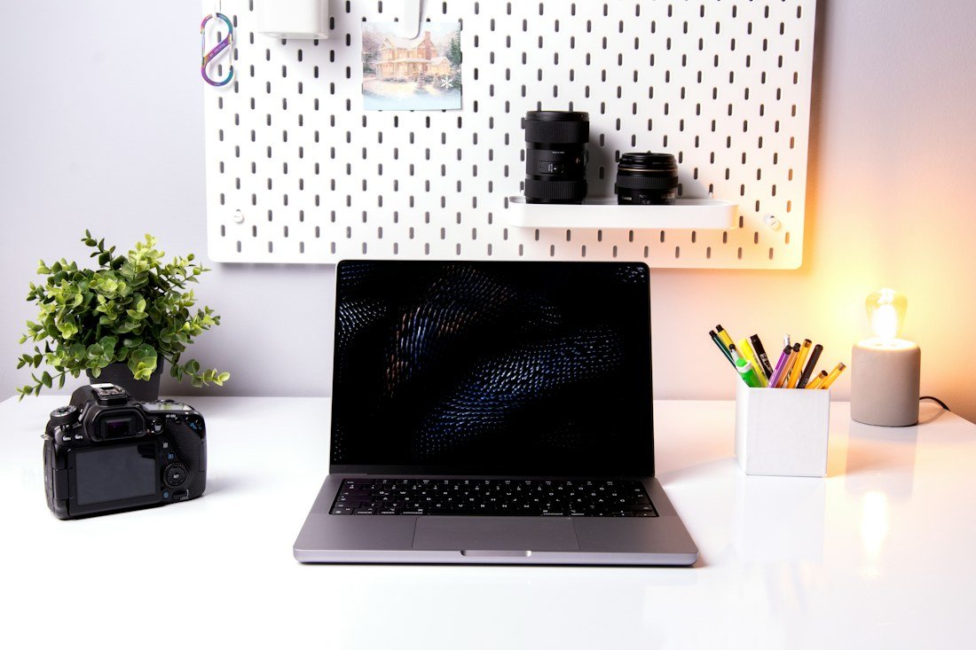 Laptop on a modern desk